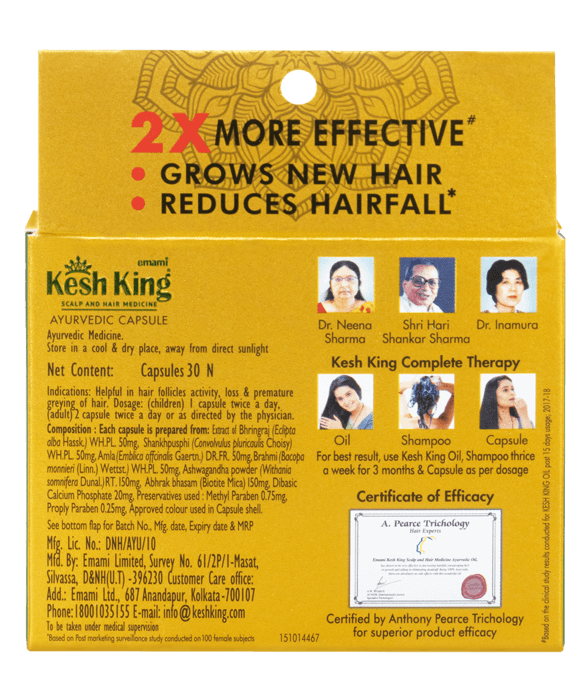 Kesh King Ayurvedic Hair Capsule (30 capsules) Kesh King Ayurvedic Hair Capsule (30 Capsule)